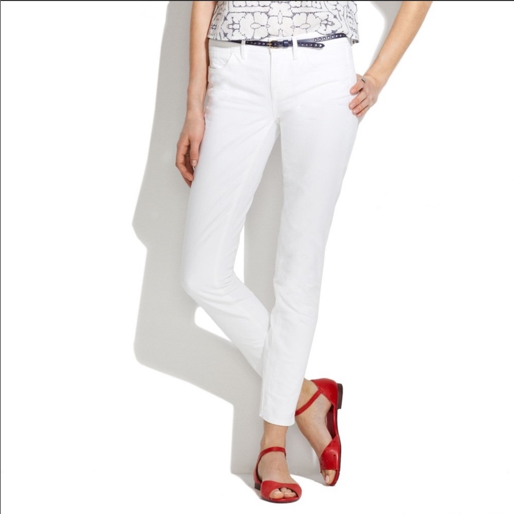 Madewell Skinny Ankle White Jeans